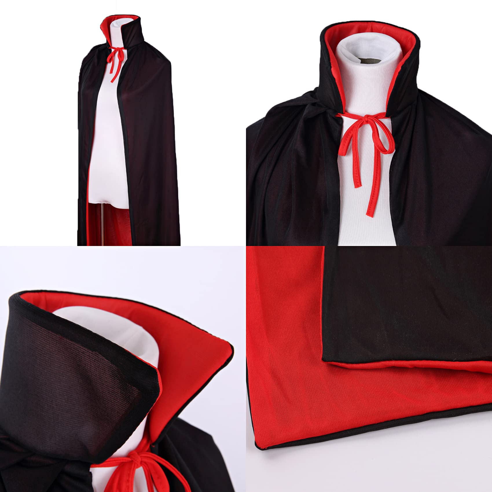 Regenboog Adult Cloak Toddle,Stand Collar Reversible Cape,Halloween Christmas Costume,Dress up,Wizard,Witch,Vampires Cloak - Image 4