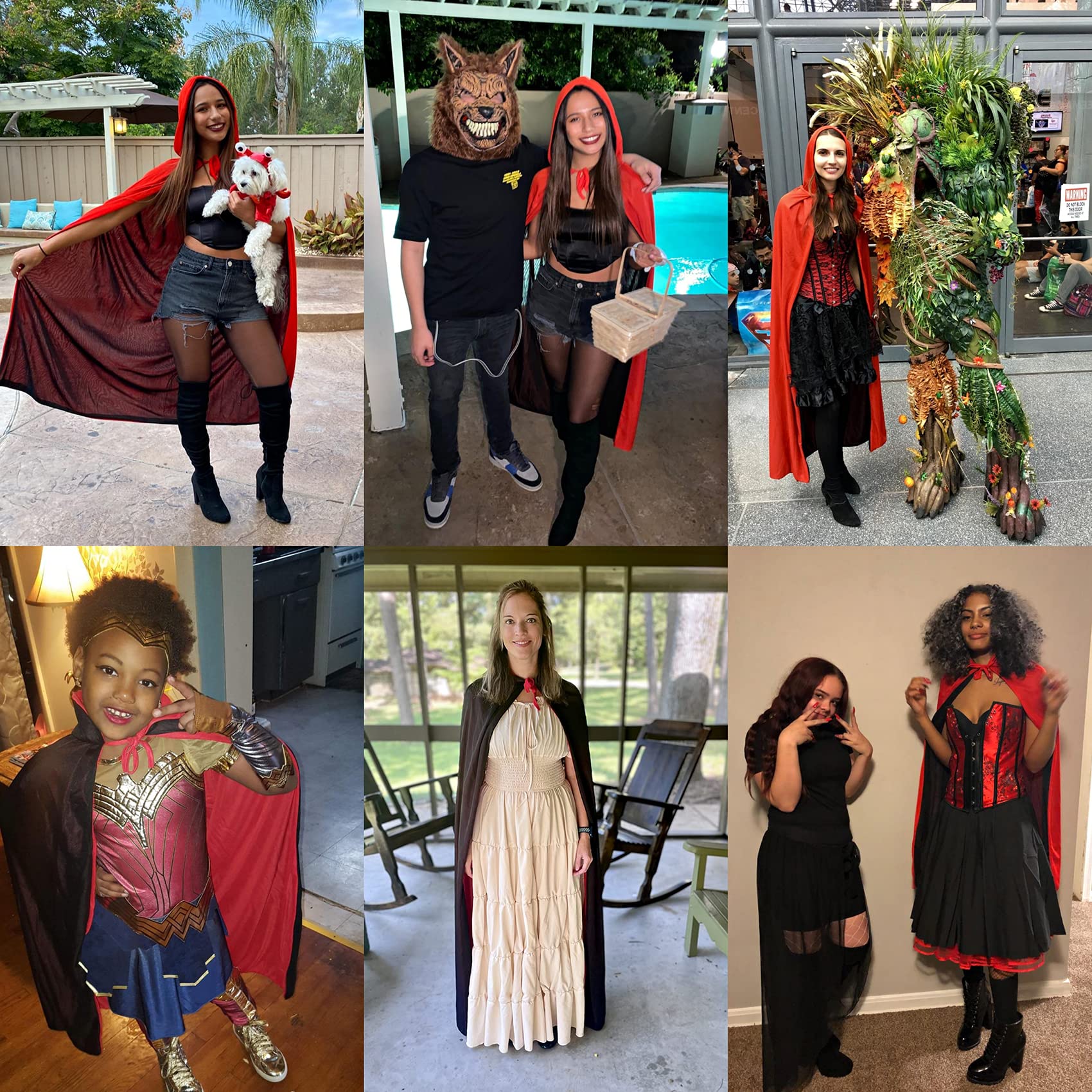 Regenboog Adult Cloak Toddle,Stand Collar Reversible Cape,Halloween Christmas Costume,Dress up,Wizard,Witch,Vampires Cloak - Image 5