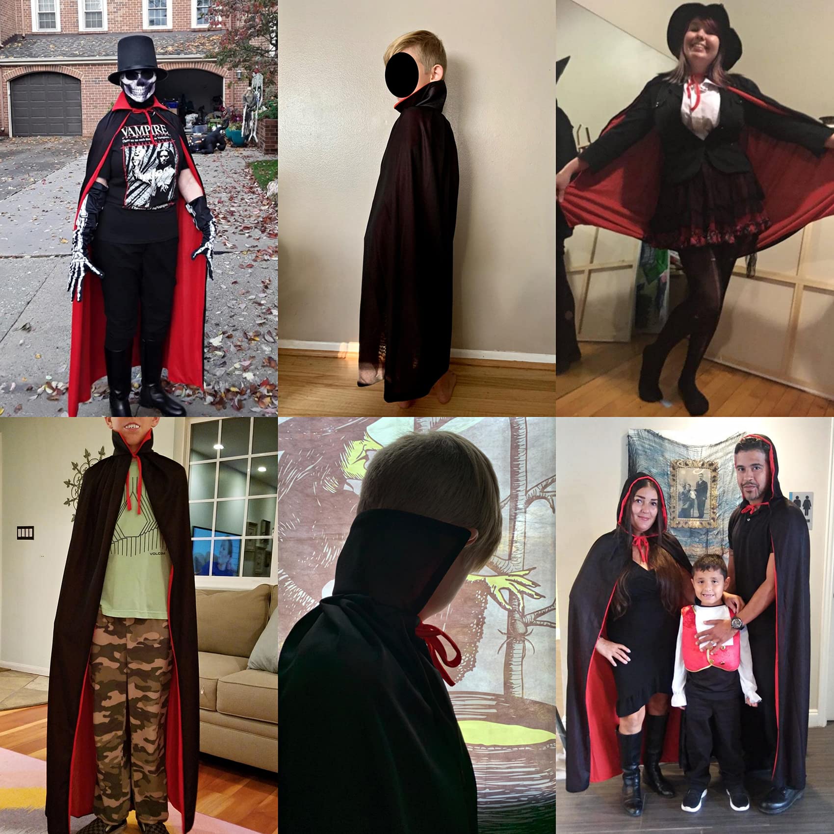 Regenboog Adult Cloak Toddle,Stand Collar Reversible Cape,Halloween Christmas Costume,Dress up,Wizard,Witch,Vampires Cloak - Image 6