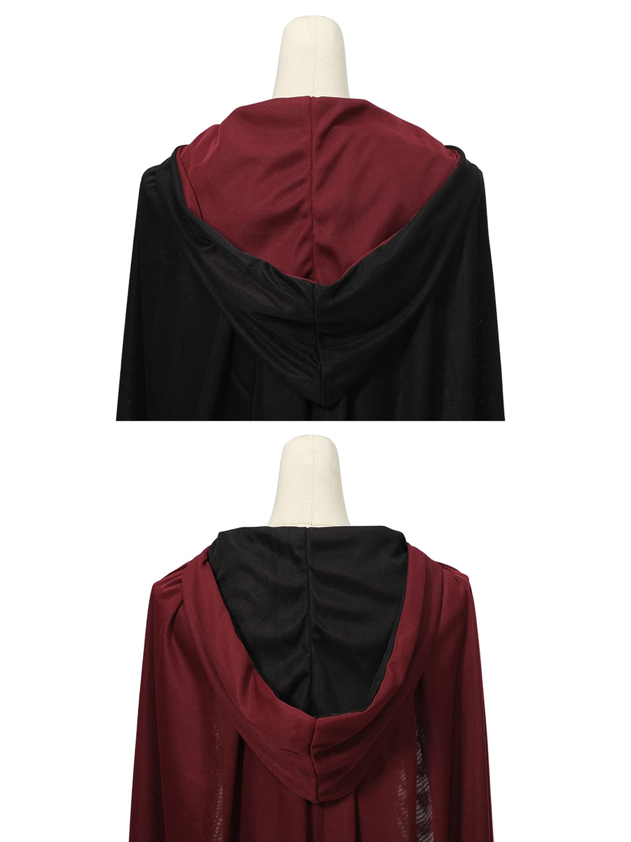 Regenboog Adult Cloak Toddle,Stand Collar Reversible Cape,Halloween Christmas Costume,Dress up,Wizard,Witch,Vampires Cloak - Image 6