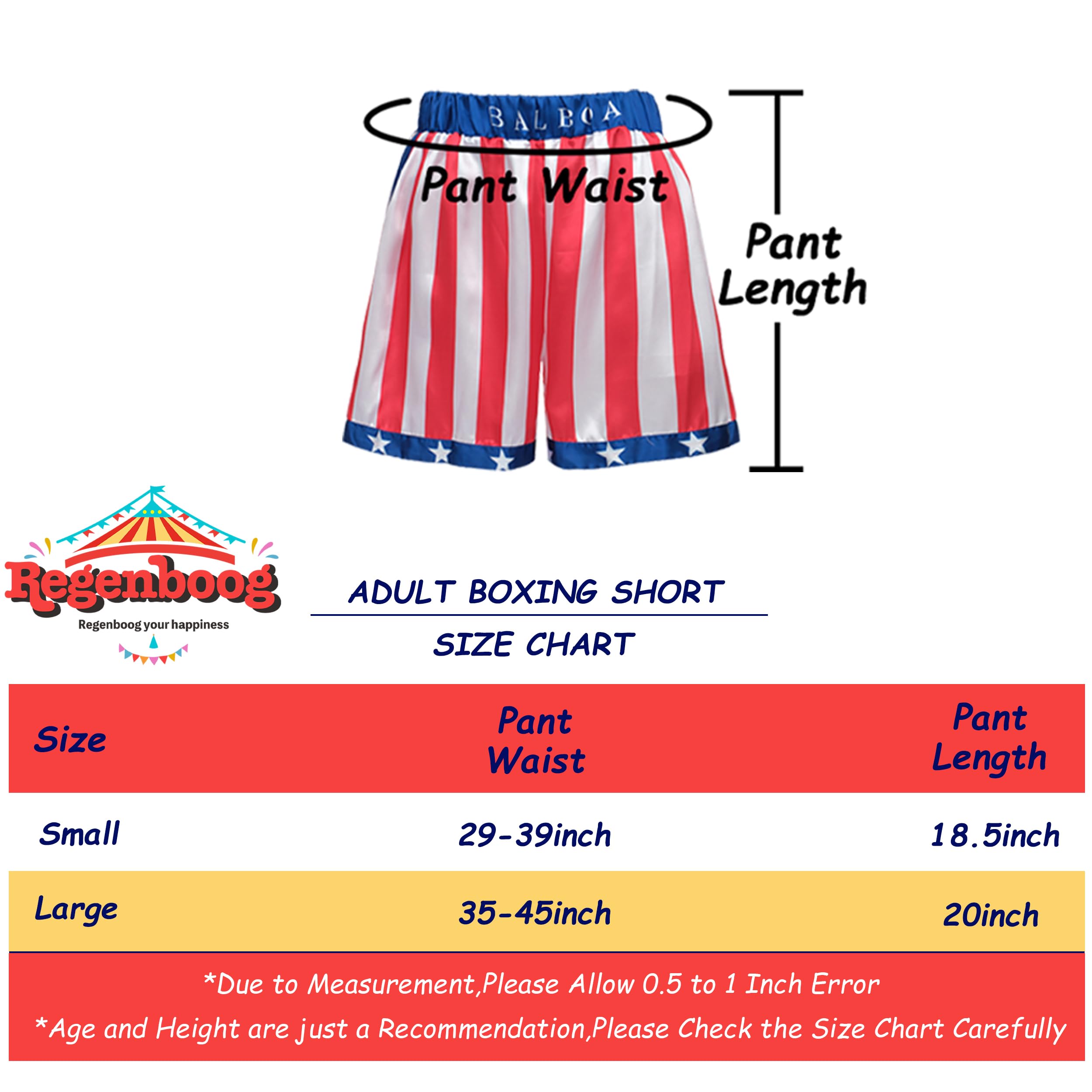 Regenboog Adult Rocky Balboa Boxing Shorts,American Flag Boxing Shorts Adult,USA Boxer Shorts - Image 4