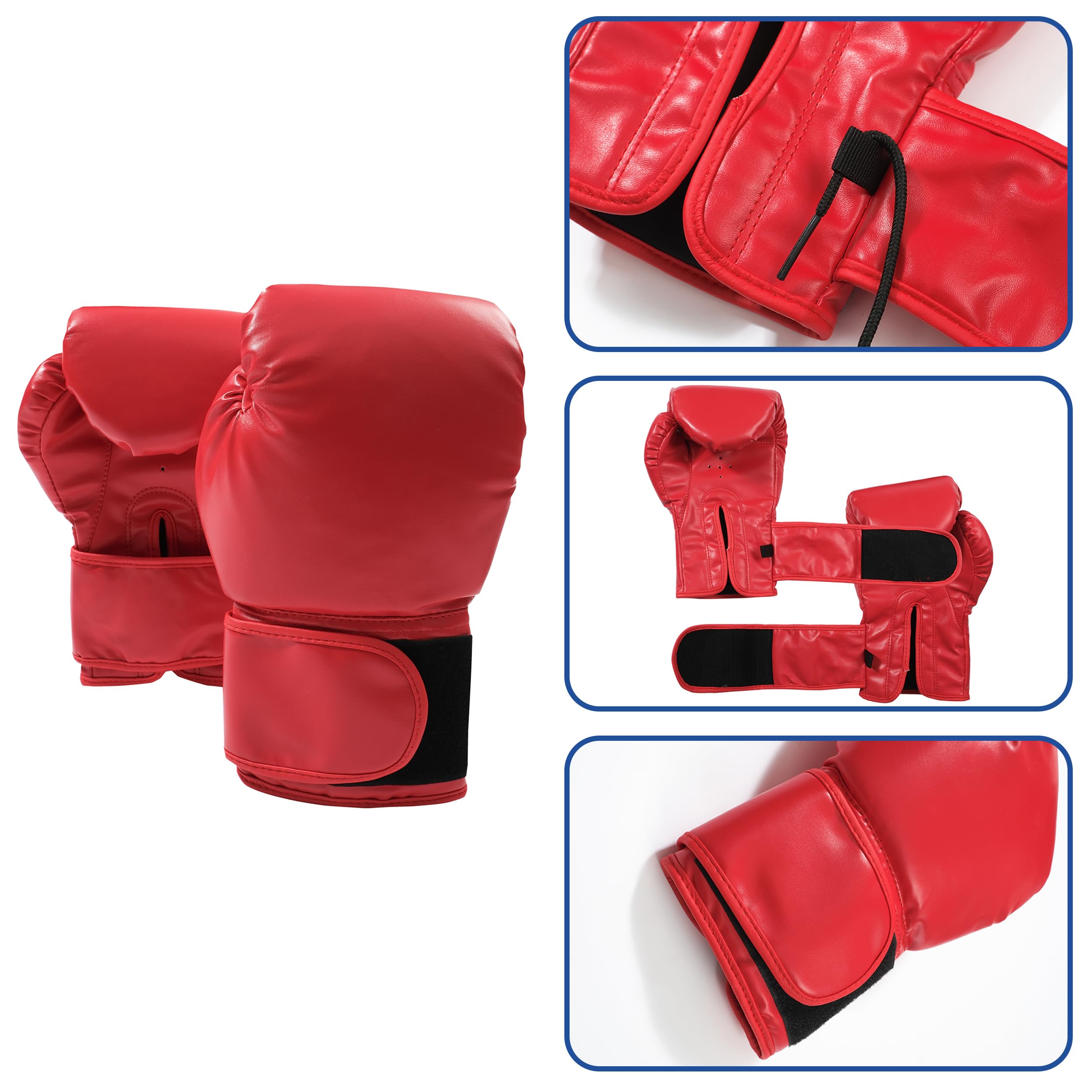 Regenboog American Flag Boxing Costume Men and Women,Rocky Balboa Costume Adult,Satin Boxer Robe Shorts Belt,Boxing Gloves - Image 5