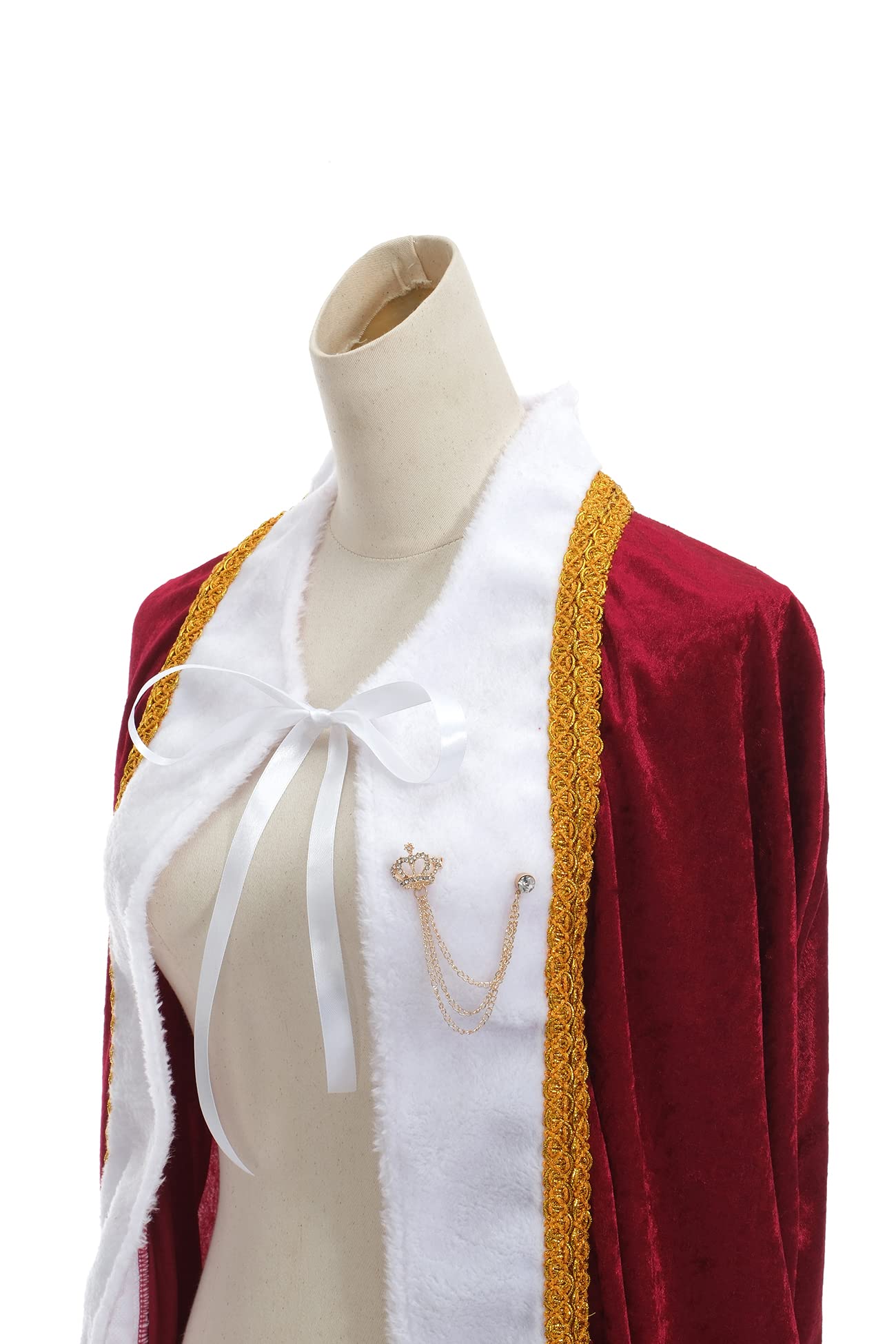 Regenboog King Costume for Men and Women, Queen Costume,Adult King Cape Robe Metal Crown Scepter, Lord Farquaad Costumes - Image 5