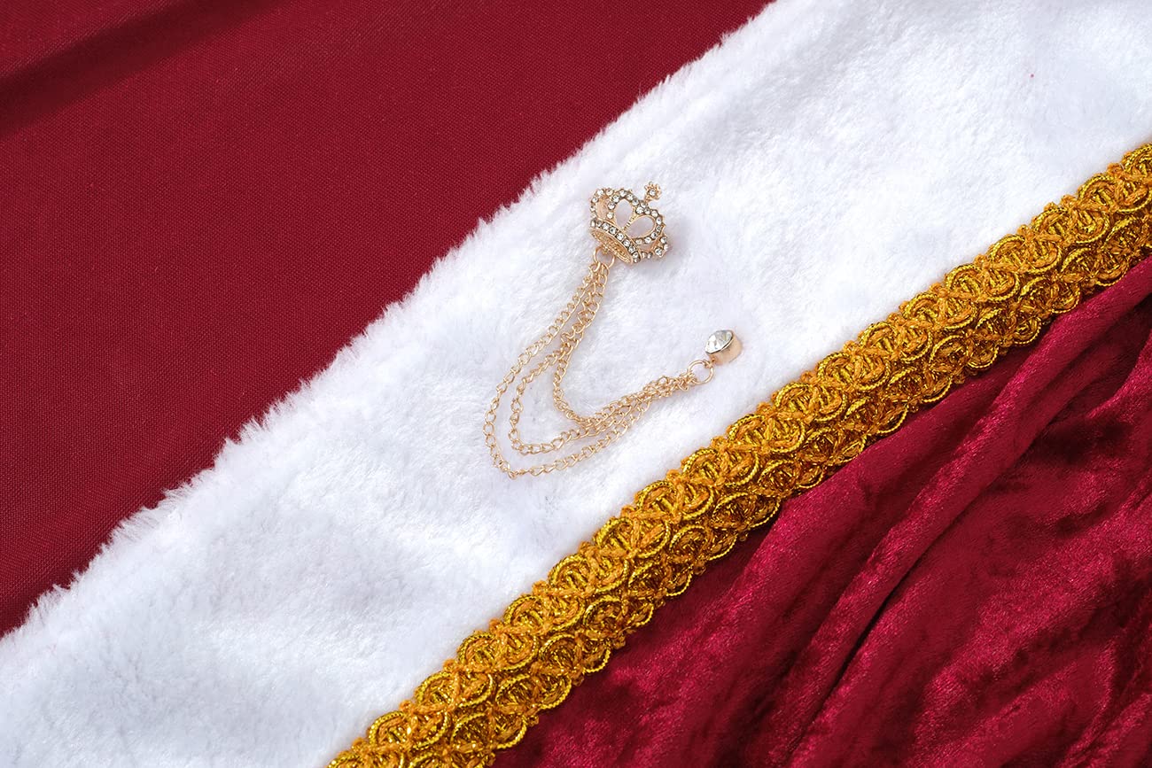 Regenboog King Costume for Men and Women, Queen Costume,Adult King Cape Robe Metal Crown Scepter, Lord Farquaad Costumes - Image 6