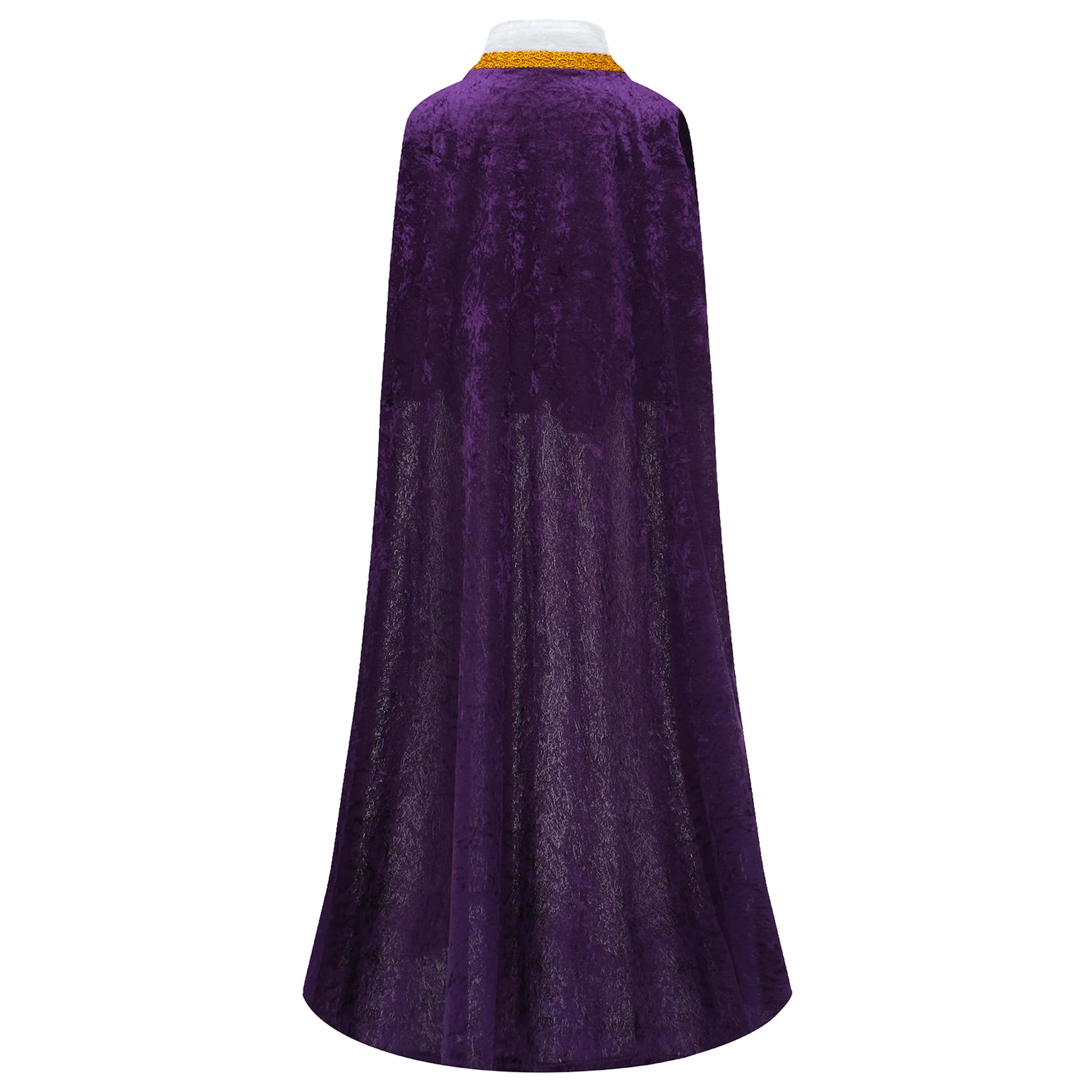 Regenboog King Costume for Men and Women, Queen Costume,Adult King Cape Robe Metal Crown Scepter, Lord Farquaad Costumes - Image 3