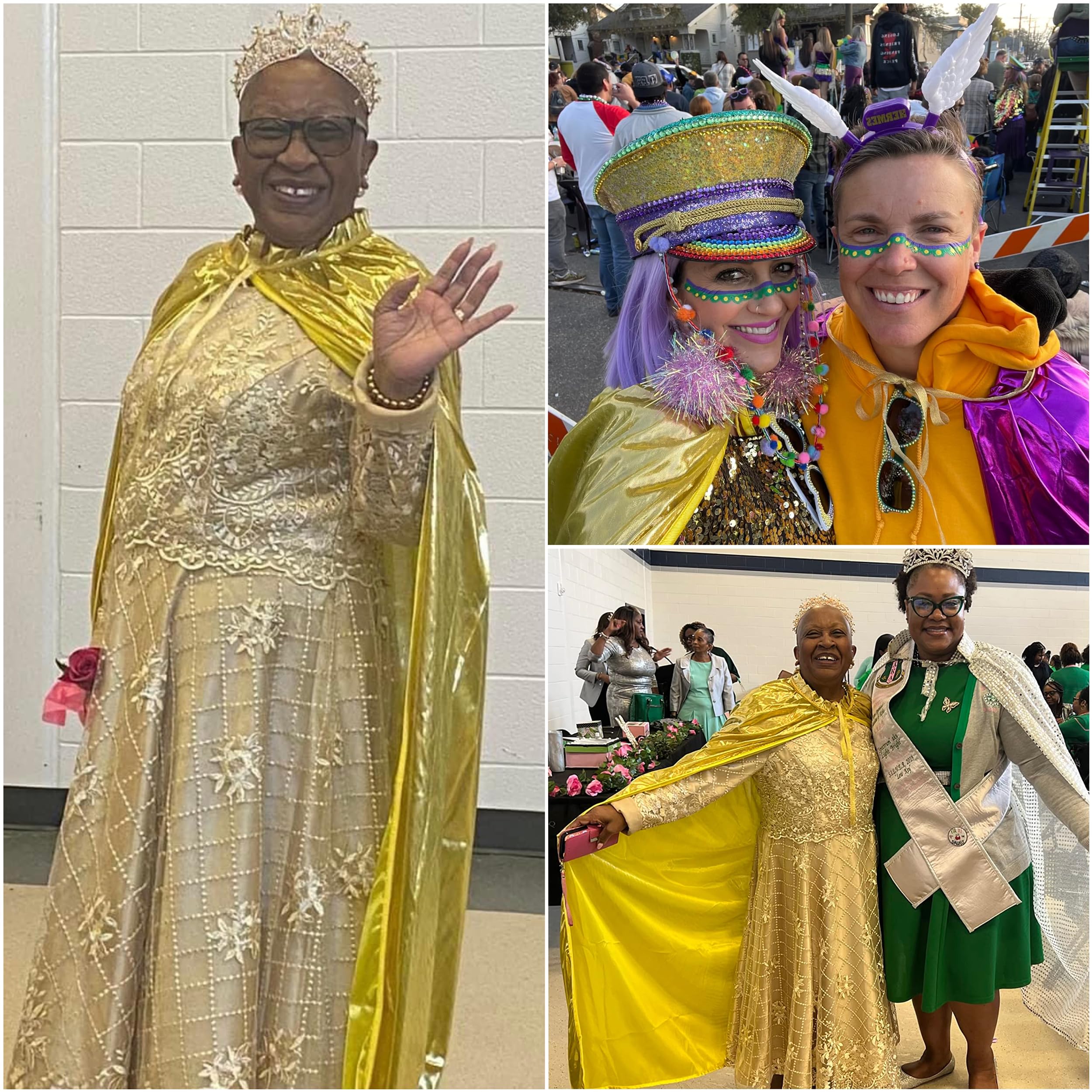 Regenboog Mardi Gras Cape for Women Men,Adult Mardi Gras Cloak with Collar,St. Patrick's Day,Halloween Attractive Cloak - Image 4