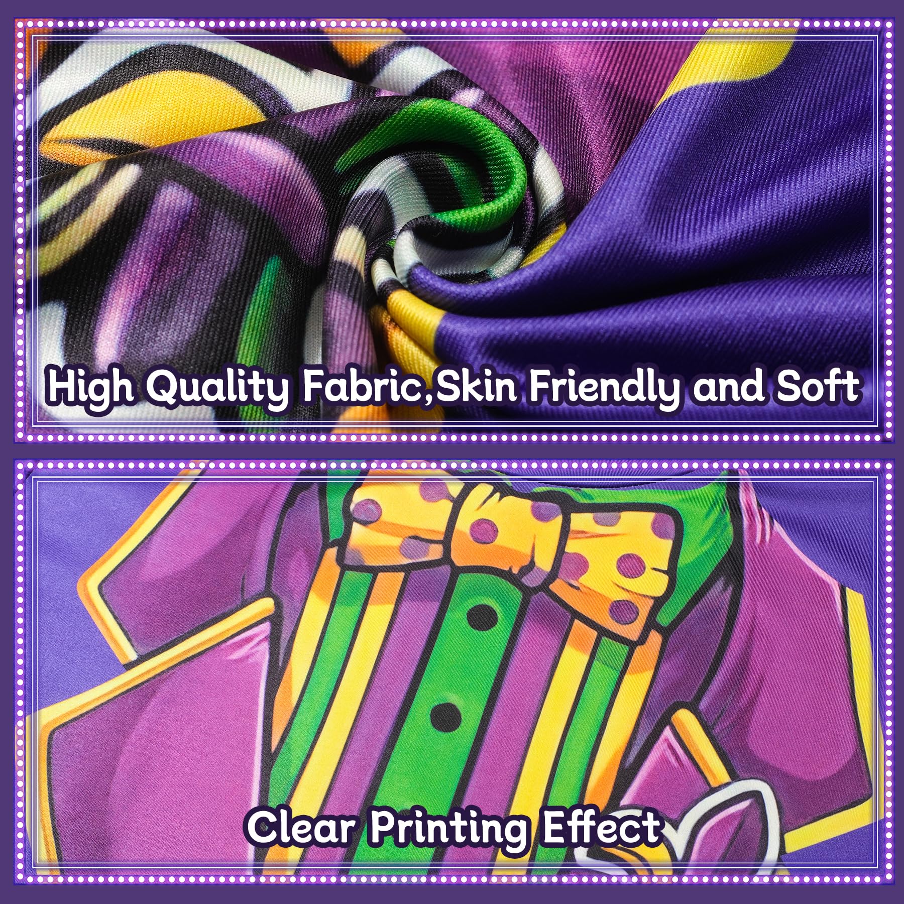 Regenboog Mardi Gras T-Shirt for Men Women, Adult Mardi Gras Round-Neck T-Shirt for Carnival Parades - Image 5