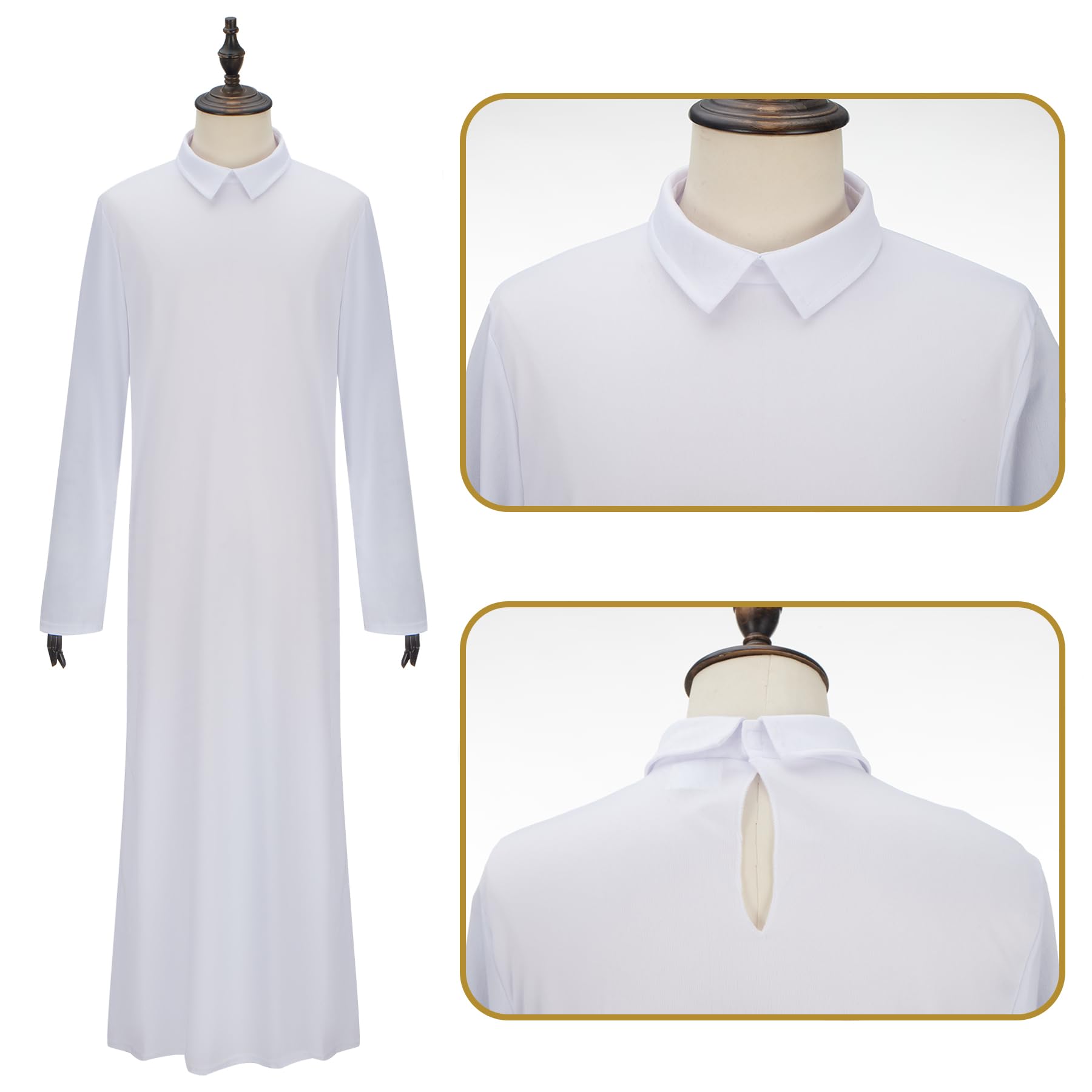 Regenboog Pope Costume Men,Adult Pontiff Costume,Biblical Catholic Cardinal Bishop Outfit Men,Halloween Costume - Image 3