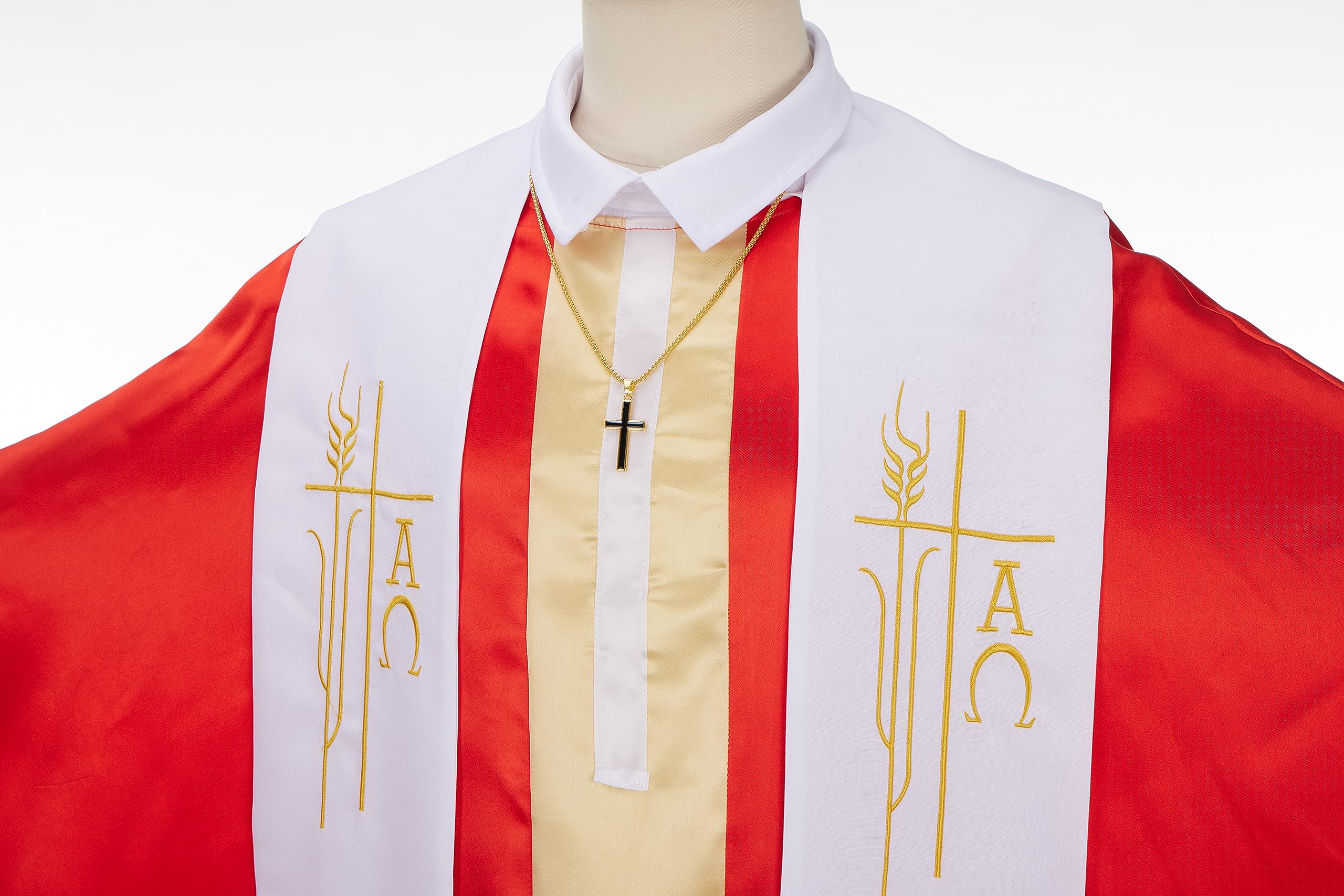 Regenboog Pope Costume Men,Adult Pontiff Costume,Biblical Catholic Cardinal Bishop Outfit Men,Halloween Costume - Image 6