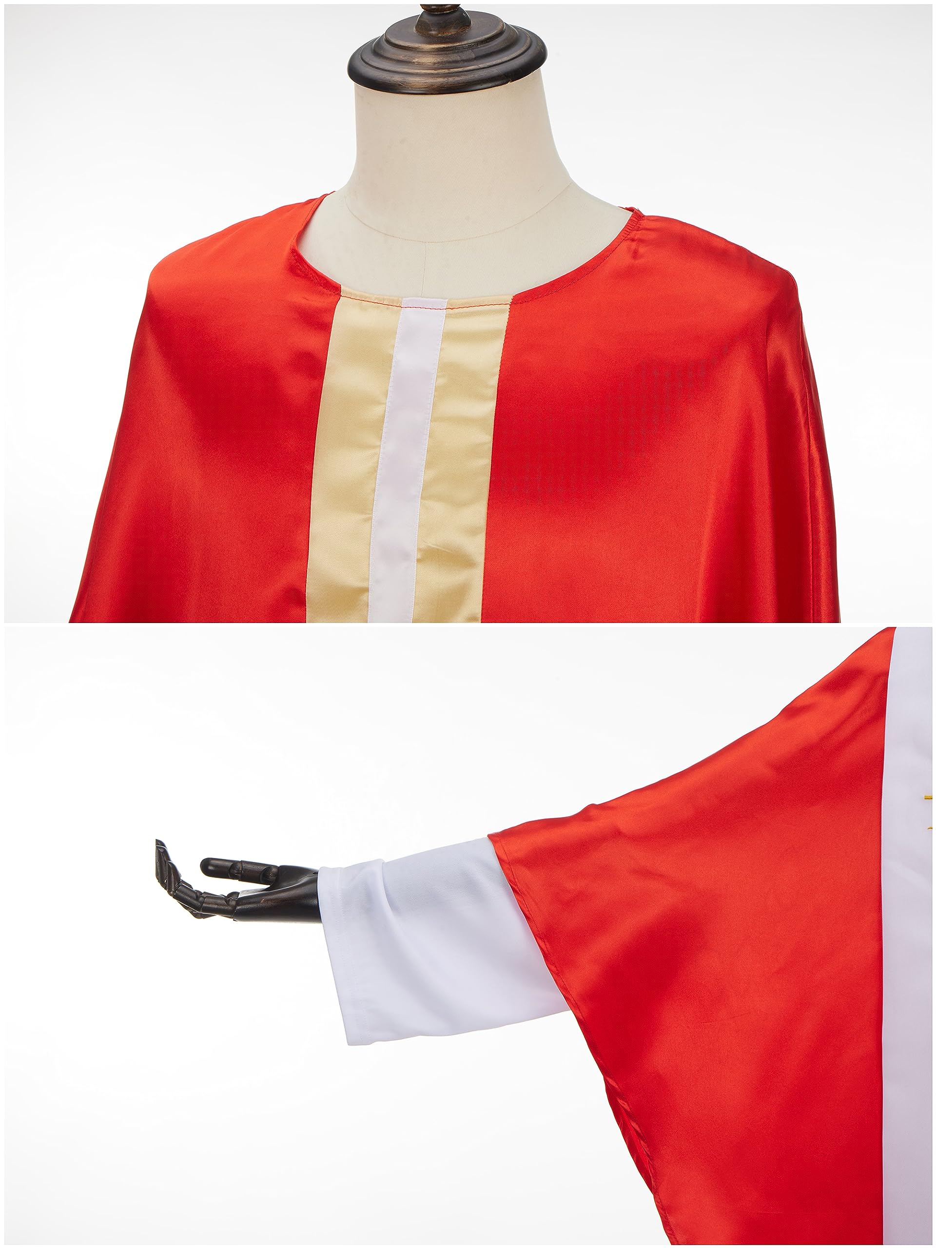 Regenboog Pope Costume Men,Adult Pontiff Costume,Biblical Catholic Cardinal Bishop Outfit Men,Halloween Costume - Image 7