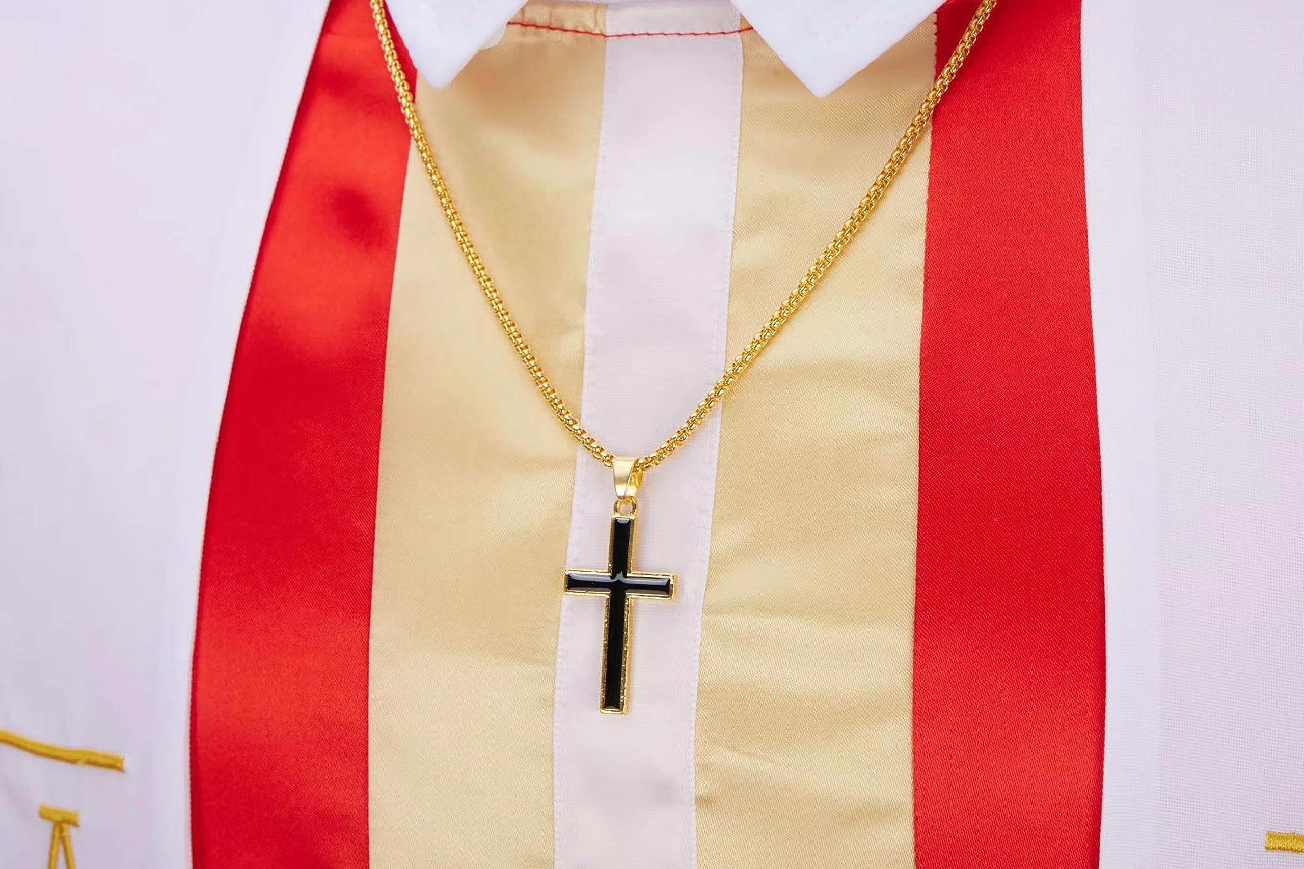 Regenboog Pope Costume Men,Adult Pontiff Costume,Biblical Catholic Cardinal Bishop Outfit Men,Halloween Costume - Image 8