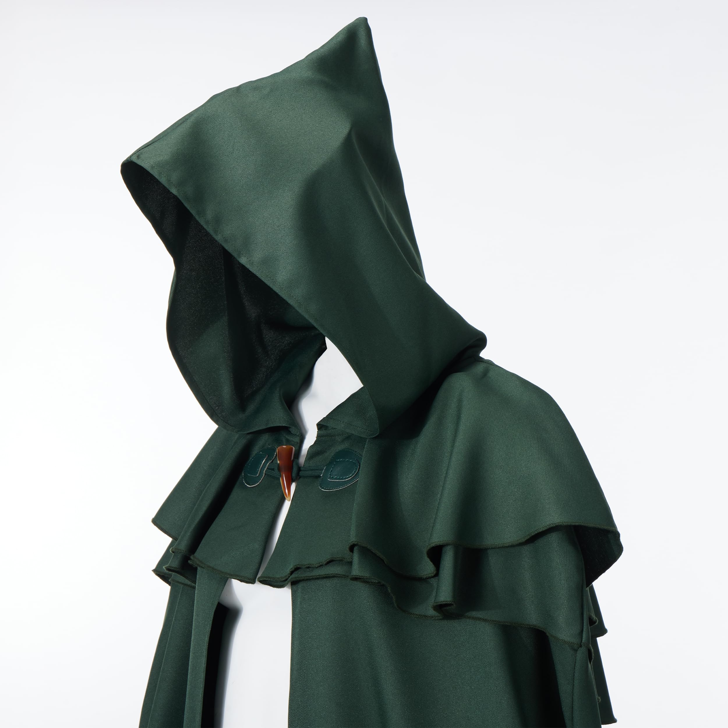 Regenboog Renaissance Hooded Cloak for Women Men, Adult Medieval Cape with Hood, Viking Cloak - Image 7